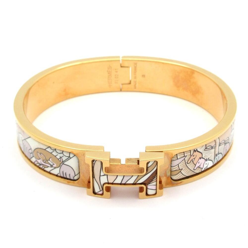 Hermès Clic H Bangle Gold Multi